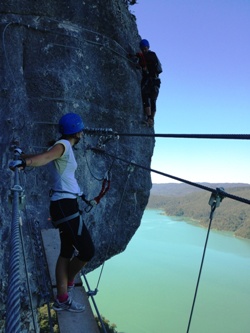 Via Ferrata sur le lac de Vouglans